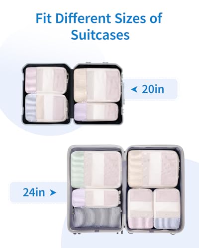 Narwey 6 Teilige Koffer Organizer Set, Compression Packing Cubes Packwürfel