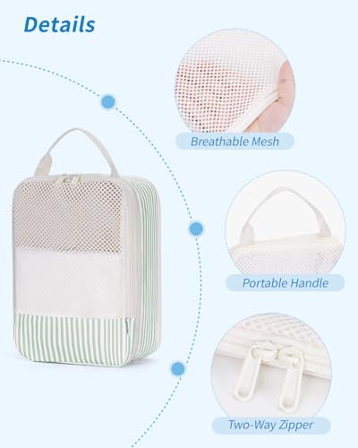 Narwey 6 Teilige Koffer Organizer Set, Compression Packing Cubes Packwürfel
