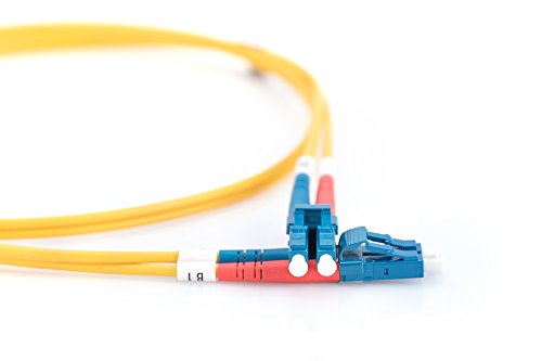 DIGITUS DK-2933-02 – Glasfaserkabel OS2 – 2 m – LC zu LC – Duplex LWL Kabel – 1/10 Gbit/s – SM Singlemode Glasfaser LAN Kabel – Fasertyp: 9/125 µ – Gelb (Yellow)