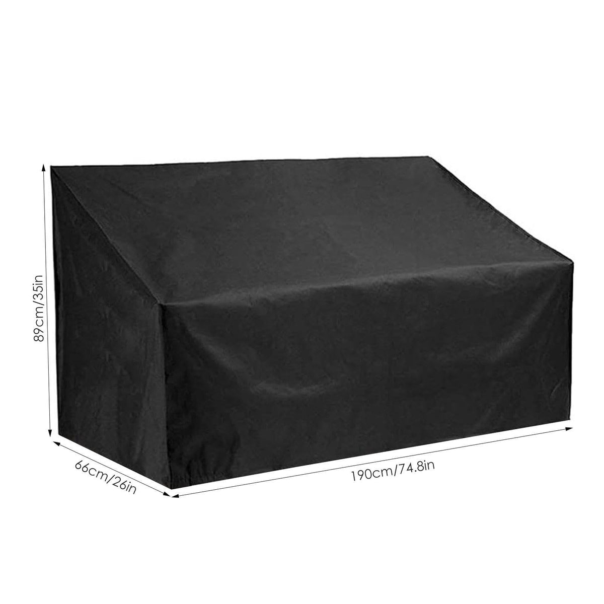 Sloane Dauerhaft 2/3 /4Sitzer Gartenbank Schutzhülle Abdeckung,Wasserdicht, Schwerlast 210D Oxford Gewebe Schutzhülle für Gartenmöbel Gartensofa Wasserdicht Winddicht UV-Beständig Abdeckhaube