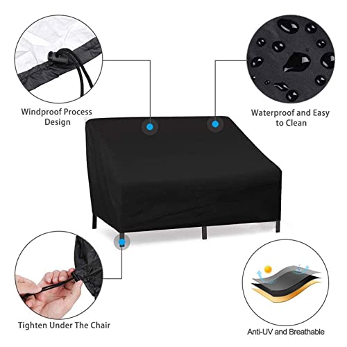 Sloane Dauerhaft 2/3 /4Sitzer Gartenbank Schutzhülle Abdeckung,Wasserdicht, Schwerlast 210D Oxford Gewebe Schutzhülle für Gartenmöbel Gartensofa Wasserdicht Winddicht UV-Beständig Abdeckhaube