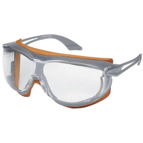 Uvex 9175275 Sicherheitsbrille, Sky Guard, transparent, Grau/Orange