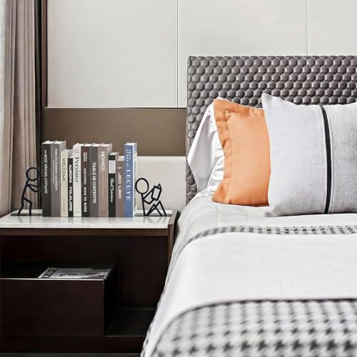 Buchstütze für Regale Dekorative, Süße Buchstützen Metall, Originell für Schwere Bücher, Buchhalter für Büro Schule Zuhause, Schreibtisch Regal Dekoration, Geschenk für Bücherliebhaber