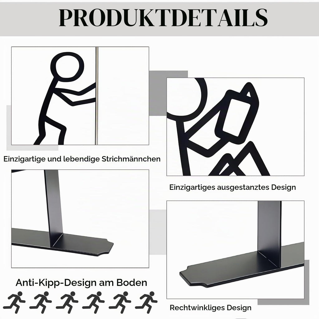 Buchstütze für Regale Dekorative, Süße Buchstützen Metall, Originell für Schwere Bücher, Buchhalter für Büro Schule Zuhause, Schreibtisch Regal Dekoration, Geschenk für Bücherliebhaber