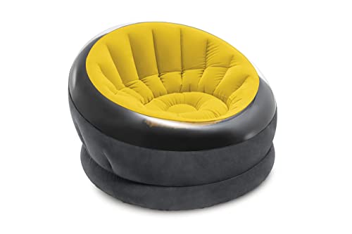 Intex 68582NP – Assorted Empire aufblasbarer Sessel, Vinyl, Mehrfarbig, 112 x 109 x 69 cm, Sortiert