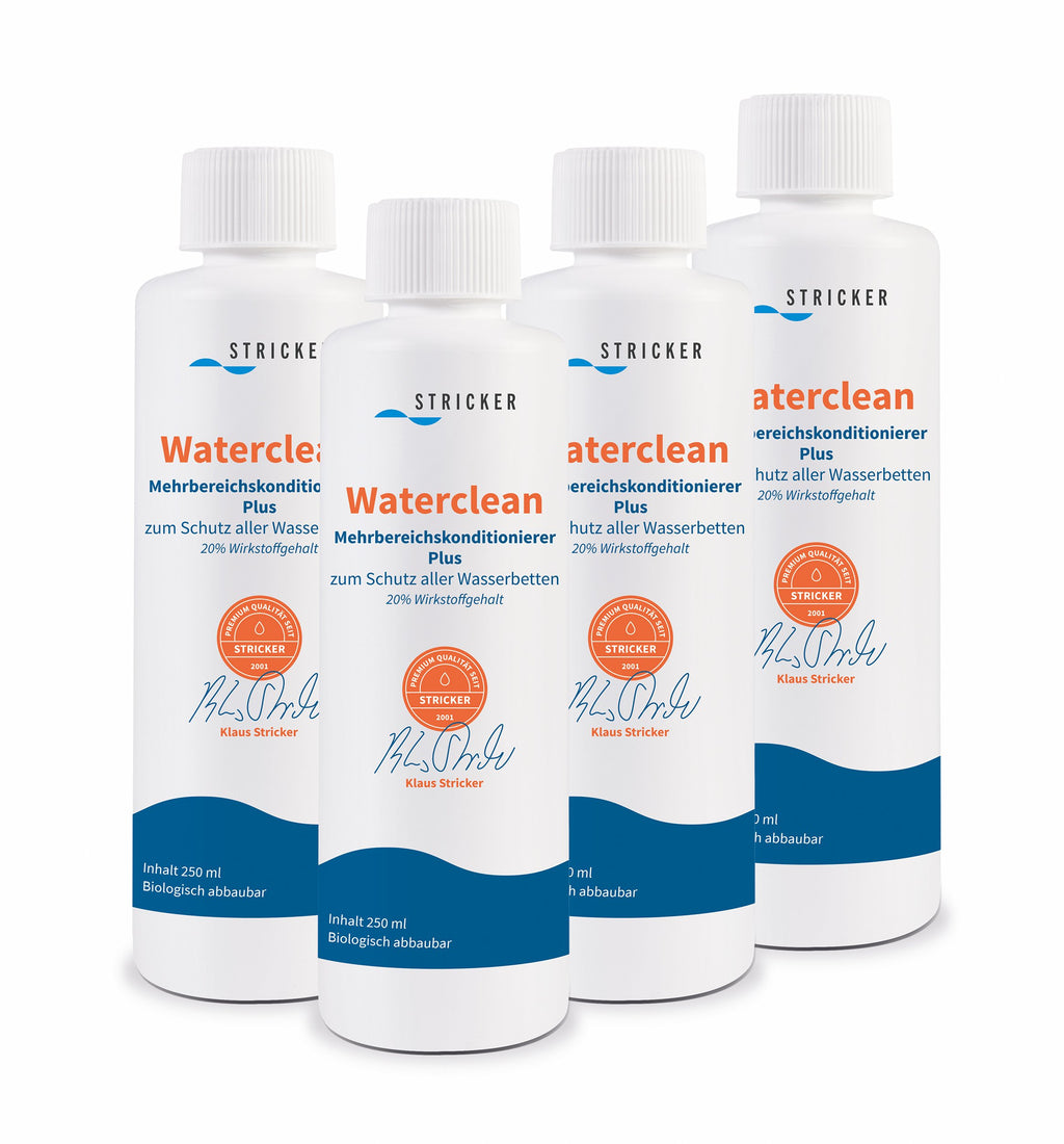 4x Mehrbereichs Wasserbett Konditionierer Plus je 250ml Stricker Chemie