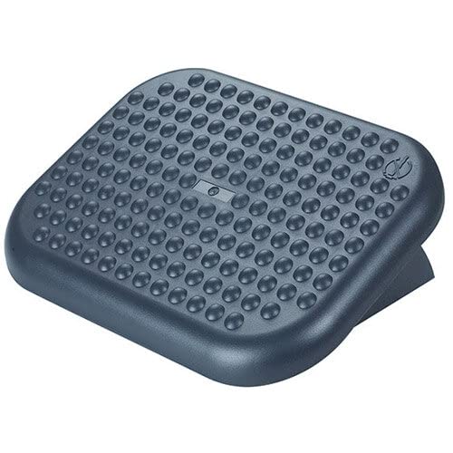 Q-Connect Premium Fußstütze aus Kunststoff/Höhen Verstellbar/Neigungsbereich von 0° bis 15°./ Ergonomische Fußstützen Fußablage/Schwarz