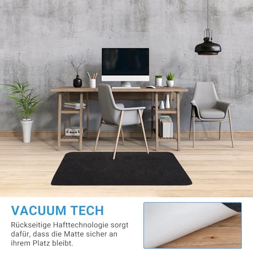COSYLAND Bodenschutzmatte, Stuhlmatten Bürostuhlunterlage, Multifunktionaler Stuhlteppich, Büromatte für zu Hause, Büro，Schwarz
