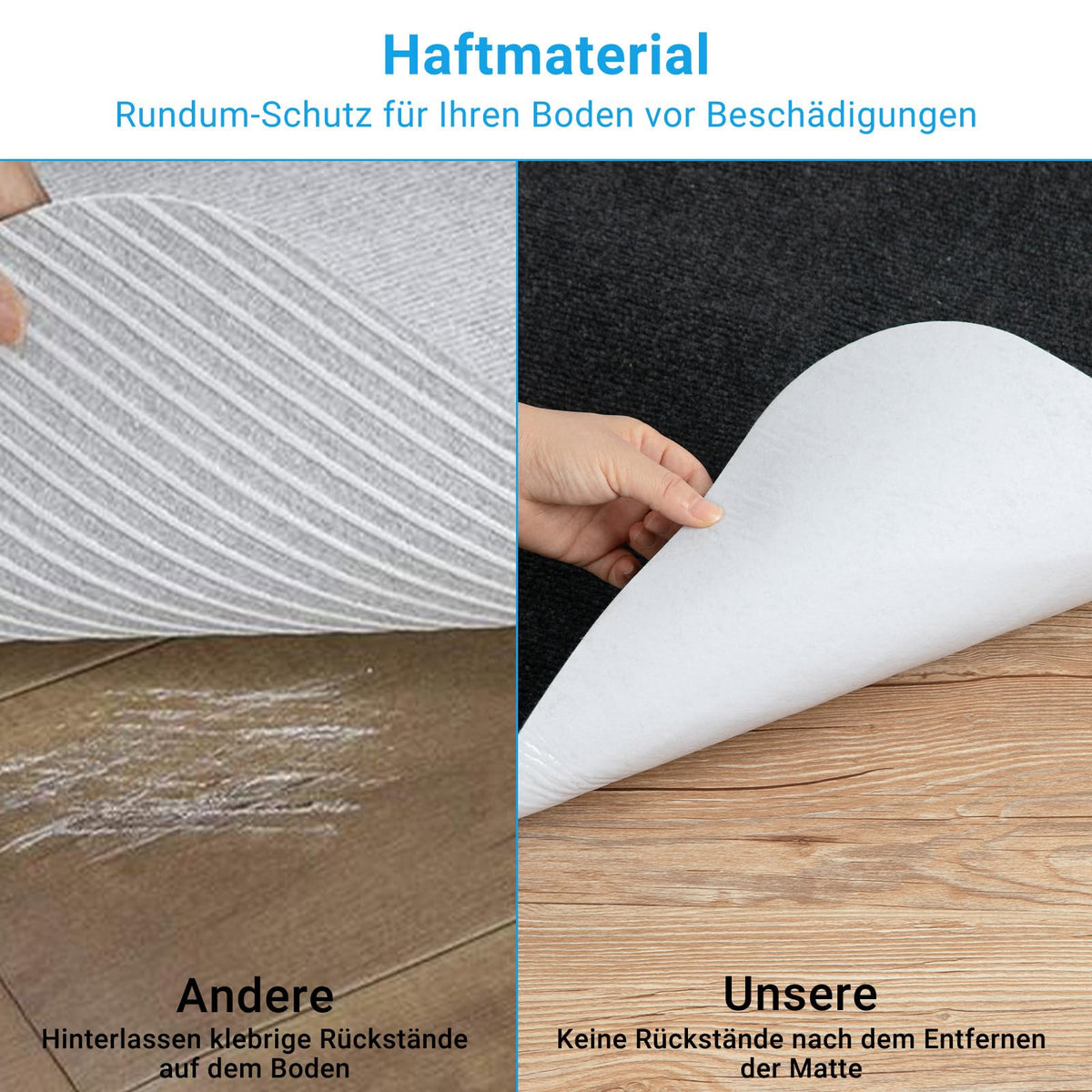 COSYLAND Bodenschutzmatte, Stuhlmatten Bürostuhlunterlage, Multifunktionaler Stuhlteppich, Büromatte für zu Hause, Büro，Schwarz