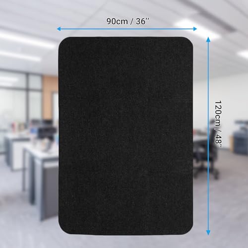 COSYLAND Bodenschutzmatte, Stuhlmatten Bürostuhlunterlage, Multifunktionaler Stuhlteppich, Büromatte für zu Hause, Büro，Schwarz