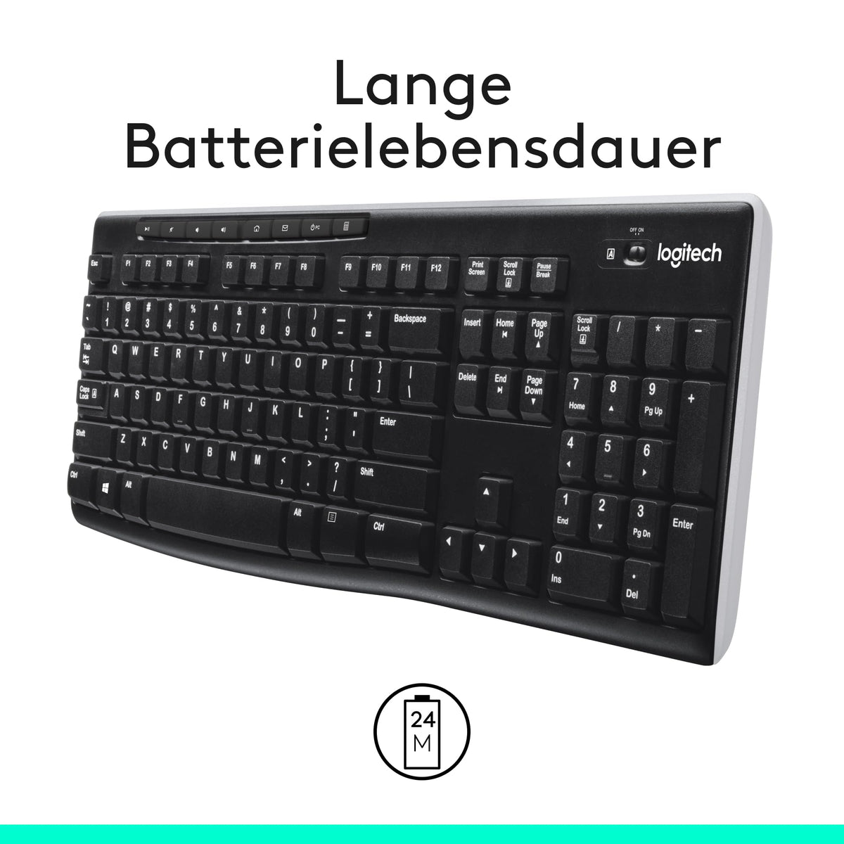 Logitech K270 Kabellose Tastatur für Windows