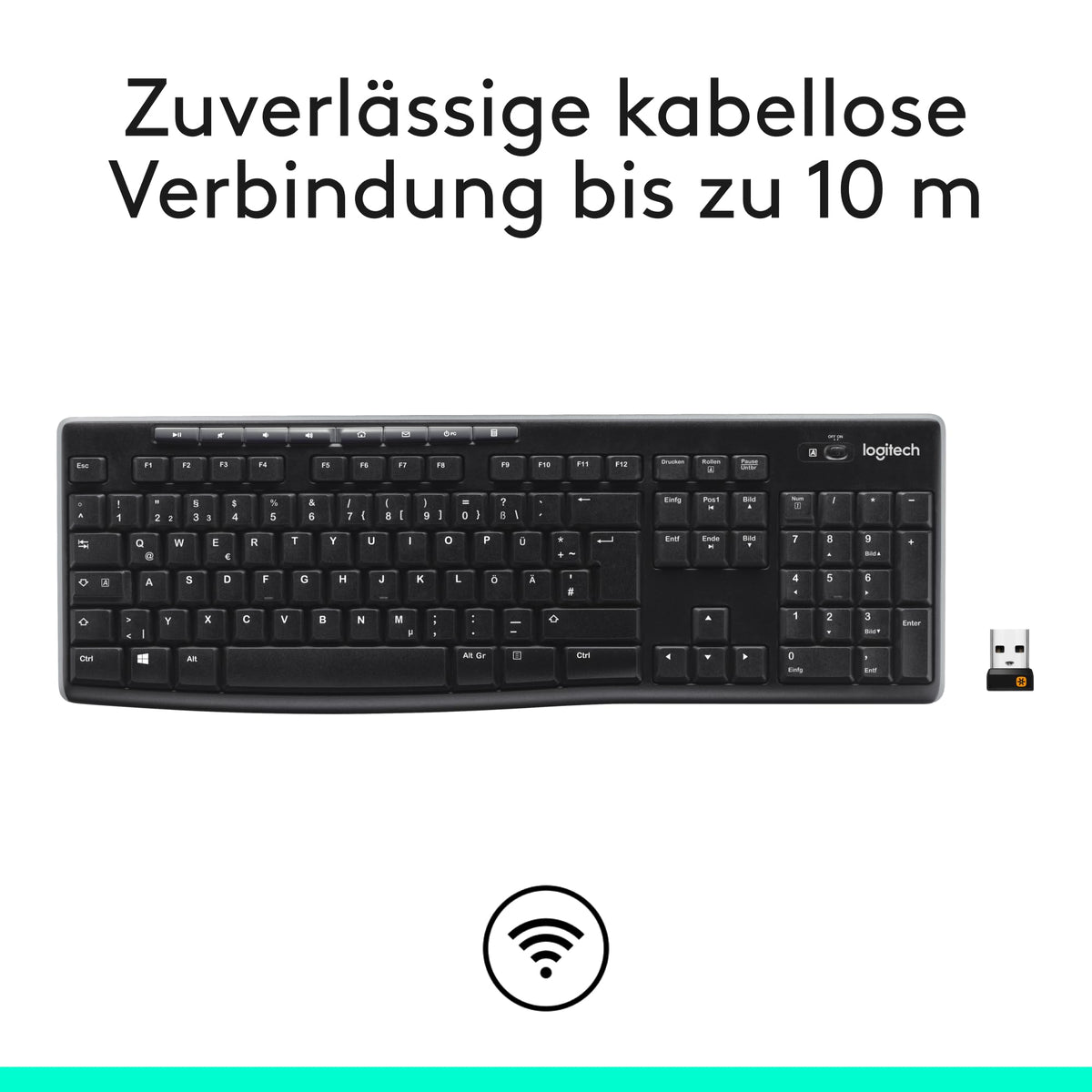 Logitech K270 Kabellose Tastatur für Windows