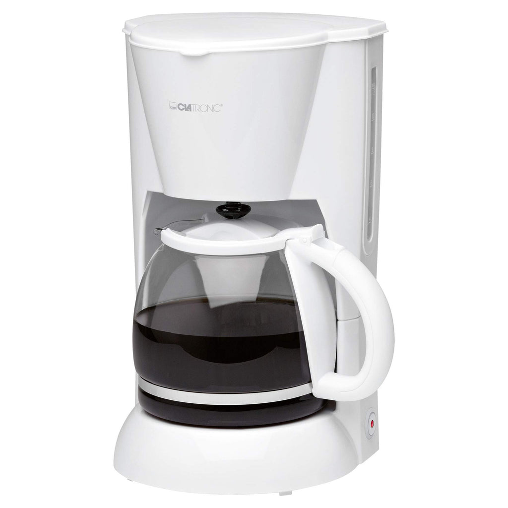 Clatronic® Kaffeemaschine | Kaffeeautomat für 12-14 Tassen (ca. 1,5 Liter) | Filterkaffeemaschine mit Nachtropfsicherung und herausnehmbaren Filtereinsatz | 900W | Coffee Machine KA 3473 weiß