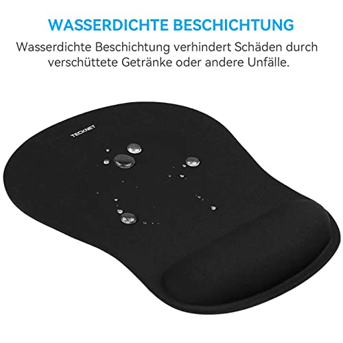 TECKNET Mauspad mit Gelkissen, Ergonomisches Wasserdicht Mousepad