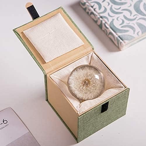 Wunscherfüller Pusteblume Briefbeschwerer Löwenzahn, EIN Traumball. Kristall Wunschkugel. Einzigartiger Briefbeschwerer aus Löwenzahn (Durchmesser*9CM)