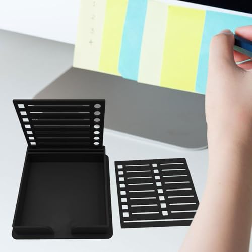 Einfacher Vorlagenhalter mit Schablonen Notizorganizer und Spender, Bürobedarf für den täglichen Gebrauch, Schwarz, 9.5 x 9.5 cm
