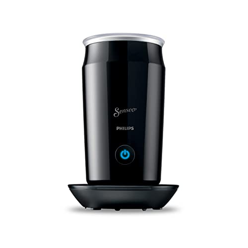Philips SENSEO® Milk Twister – Milchaufschäumer für heißes und kaltes Milchaufschäumen für 2 Cappucinos, Antihaftbeschichtung, 500 Watt, 0.12 Liter, ‎15.1 x 15.1 x 21.7 cm, schwarz (CA6500/60)