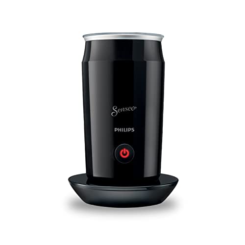 Philips SENSEO® Milk Twister – Milchaufschäumer für heißes und kaltes Milchaufschäumen für 2 Cappucinos, Antihaftbeschichtung, 500 Watt, 0.12 Liter, ‎15.1 x 15.1 x 21.7 cm, schwarz (CA6500/60)