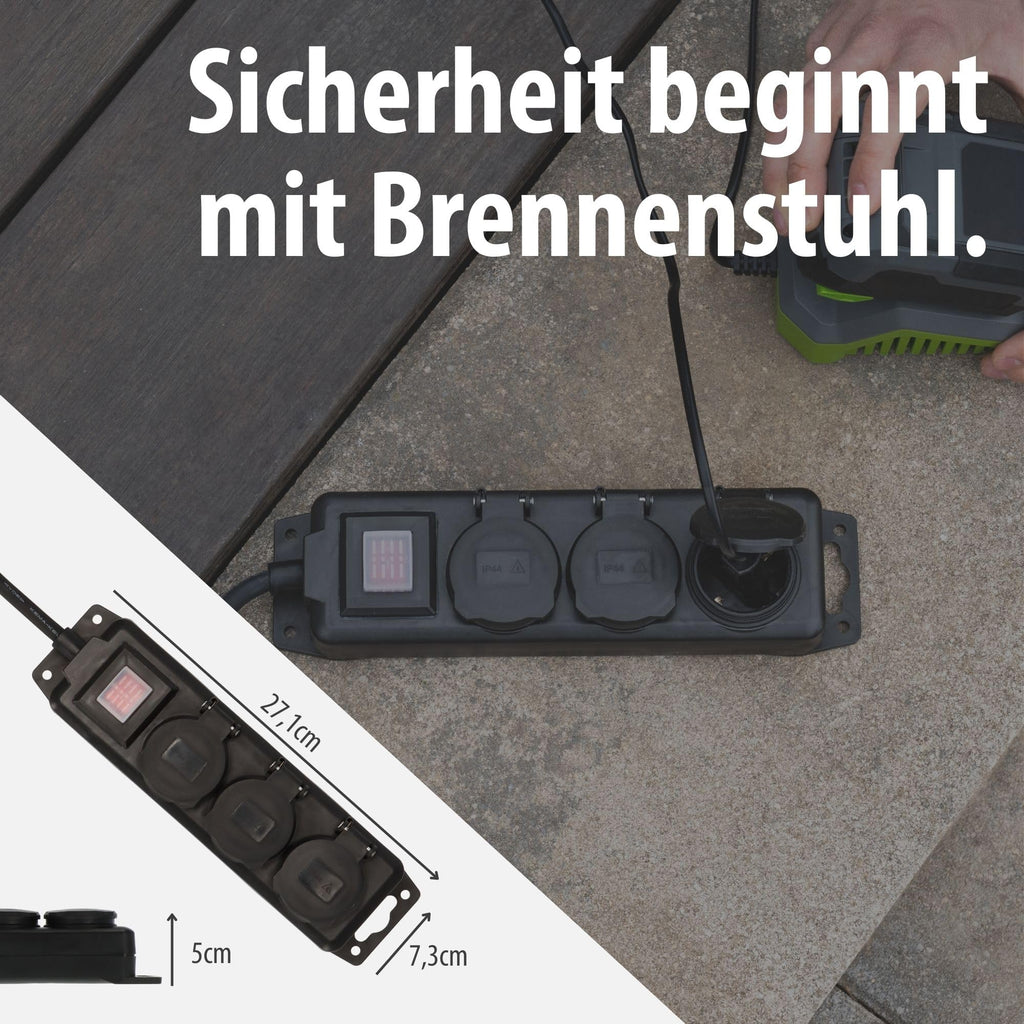 Brennenstuhl Steckdosenverteiler IP44 3-Fach
