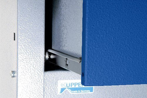 Küpper Werkbank 12287 ultramarinblau, 240x84x60cm, 6 Schubladen, 2 Türen, 300 kg Traglast, 30 mm Massive Buchenarbeitsplatte