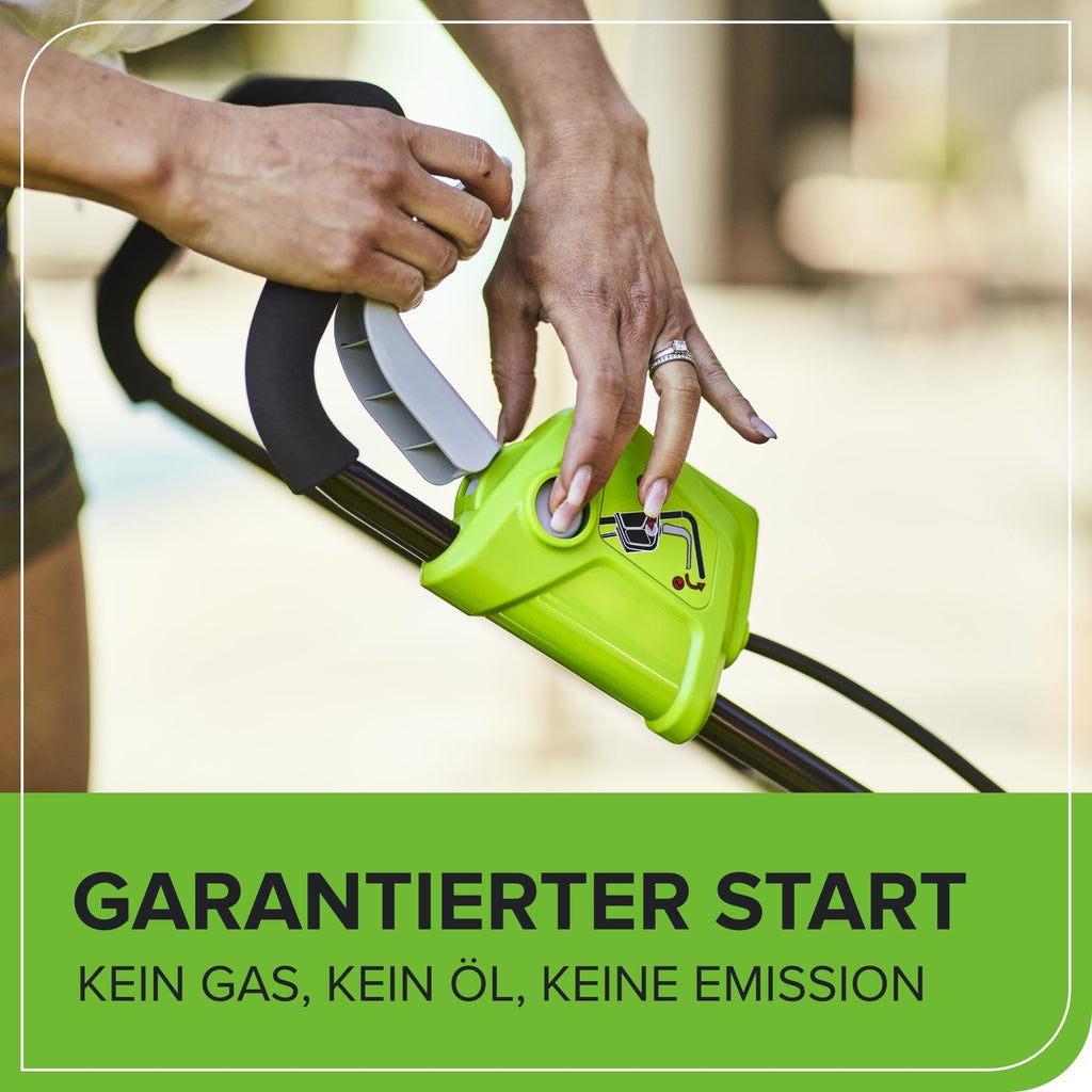 Greenworks 40V Kabelloser Akku Rasenmäher für Flächen bis zu 200 m², 35 cm Schnittbreite, 40-Liter-Sack PLUS 40 V 2Ah-Akku & Ladegerät, 3 Jahre Garantie-G40LM35K2