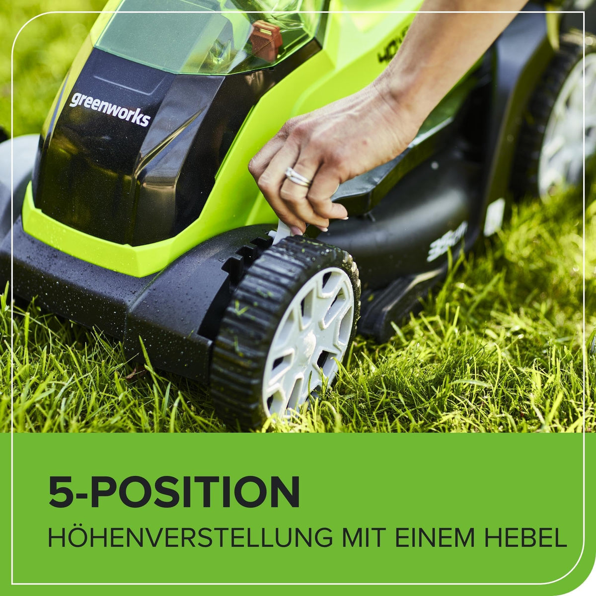 Greenworks 40V Kabelloser Akku Rasenmäher für Flächen bis zu 200 m², 35 cm Schnittbreite, 40-Liter-Sack PLUS 40 V 2Ah-Akku & Ladegerät, 3 Jahre Garantie-G40LM35K2