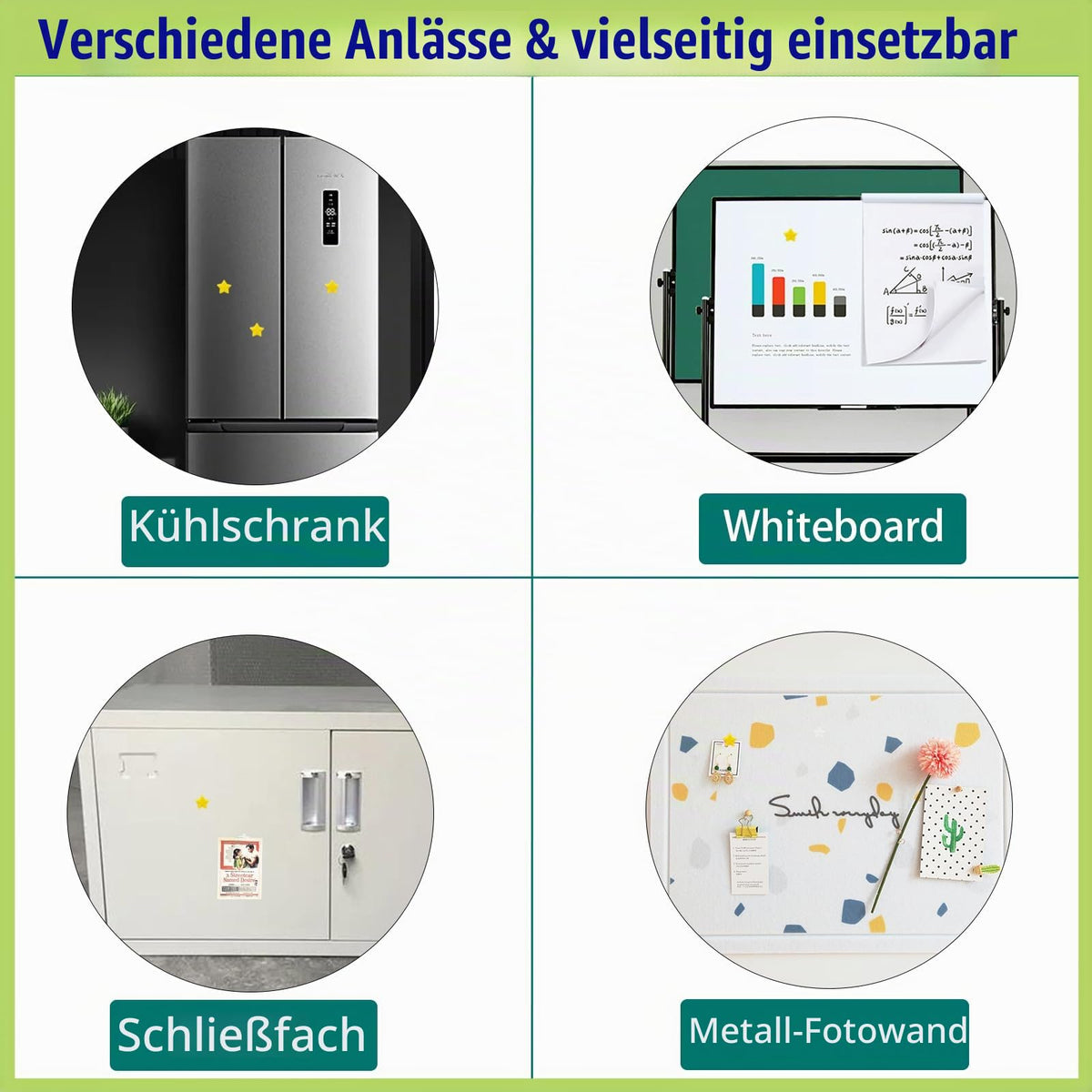 Magnete für Magnettafel, 30 Magnet Kühlschrankmagnete Kühlschrank Magnete Mini Magnete Klein Whiteboard Magnete Magneten Starker Halt Tafelmagnete, für Whiteboard, Pinnwand,Küche (Sterne, Gelb)