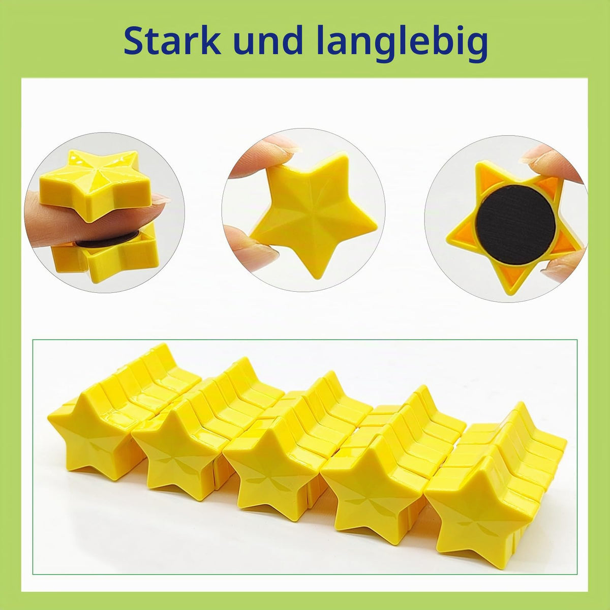 Magnete für Magnettafel, 30 Magnet Kühlschrankmagnete Kühlschrank Magnete Mini Magnete Klein Whiteboard Magnete Magneten Starker Halt Tafelmagnete, für Whiteboard, Pinnwand,Küche (Sterne, Gelb)