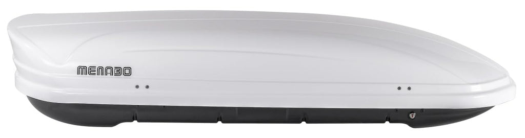 MENABO Dachbox 460 Liter Dachkoffer Lx1950mm, Bx790mm, Hx360mm, Autokoffer ABS (Acrylnitril-Butadien-Styrol-Copolymerisat) weiß glänzend