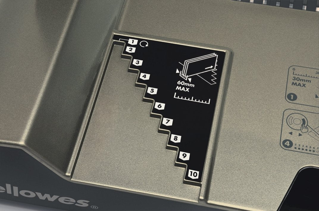 Fellowes 5642001 Büro Thermobindegerät Helios 60 platin/schwarz
