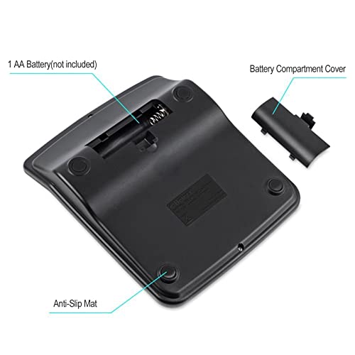 Helect Taschenrechner Standard Tischrechner 12-stelliger Dual-Power (Solar und Batterie) Tischrechner, Schwarz