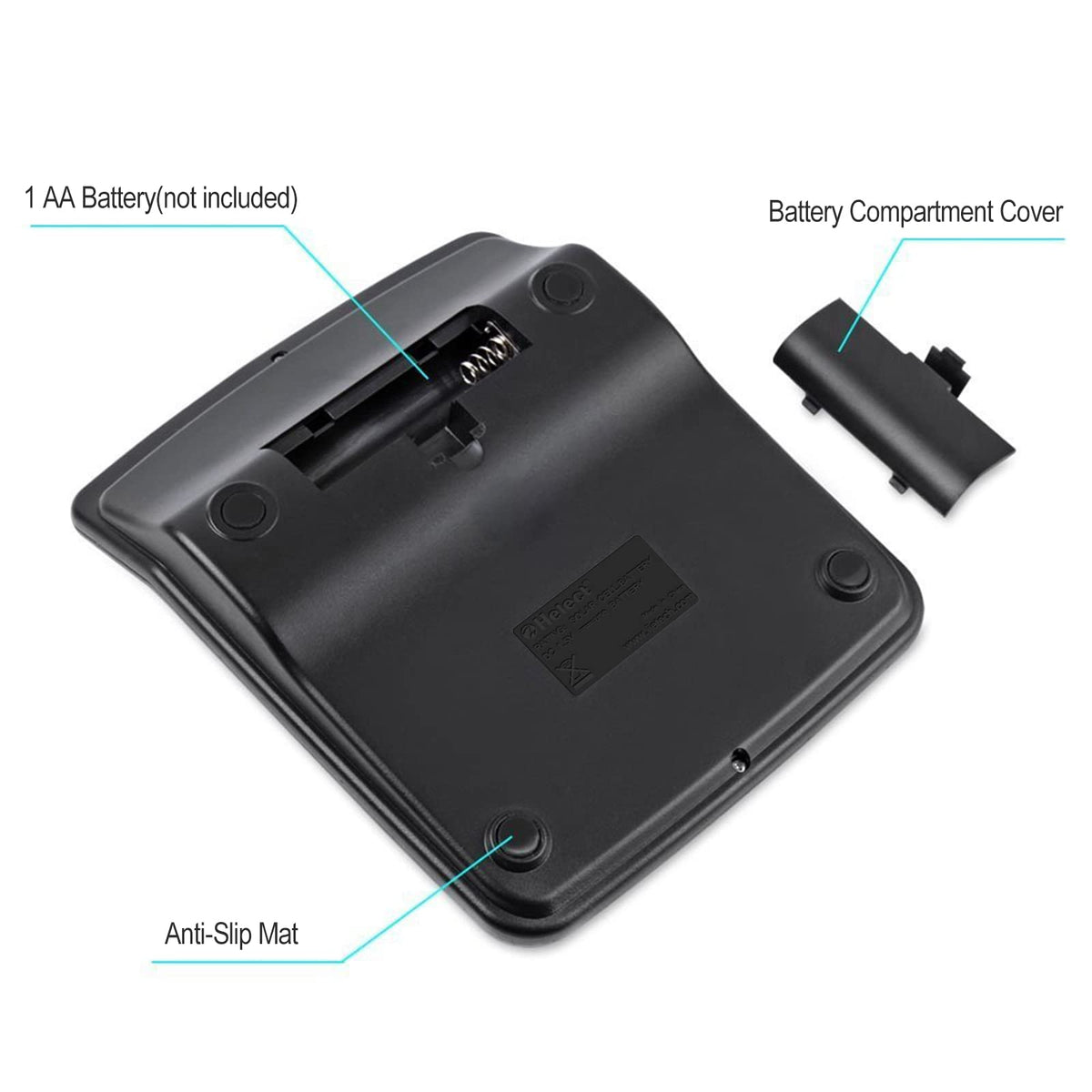 Helect Taschenrechner Standard Tischrechner 12-stelliger Dual-Power (Solar und Batterie) Tischrechner, Schwarz