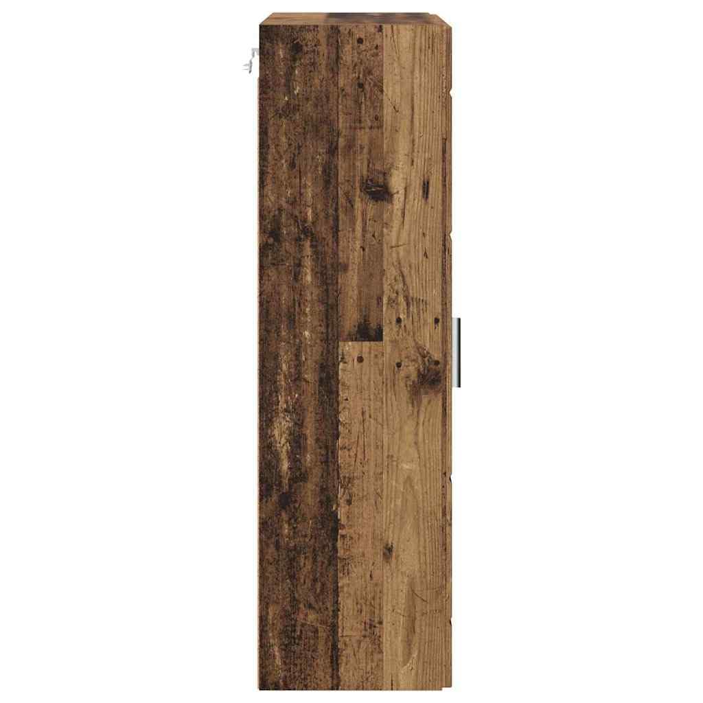 Moderner rechteckiger Holzschrank mit Stauraum, 50 x 29 x 100 cm, aus Holzwerkstoff für Wohnzimmer, Homeoffice oder Schlafzimmer