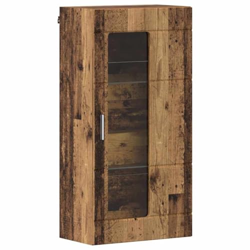 Moderner rechteckiger Holzschrank mit Stauraum, 50 x 29 x 100 cm, aus Holzwerkstoff für Wohnzimmer, Homeoffice oder Schlafzimmer