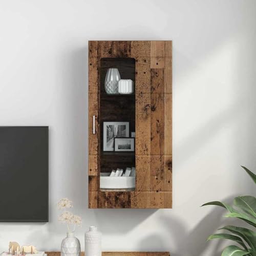 Moderner rechteckiger Holzschrank mit Stauraum, 50 x 29 x 100 cm, aus Holzwerkstoff für Wohnzimmer, Homeoffice oder Schlafzimmer