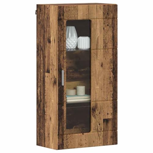 Moderner rechteckiger Holzschrank mit Stauraum, 50 x 29 x 100 cm, aus Holzwerkstoff für Wohnzimmer, Homeoffice oder Schlafzimmer