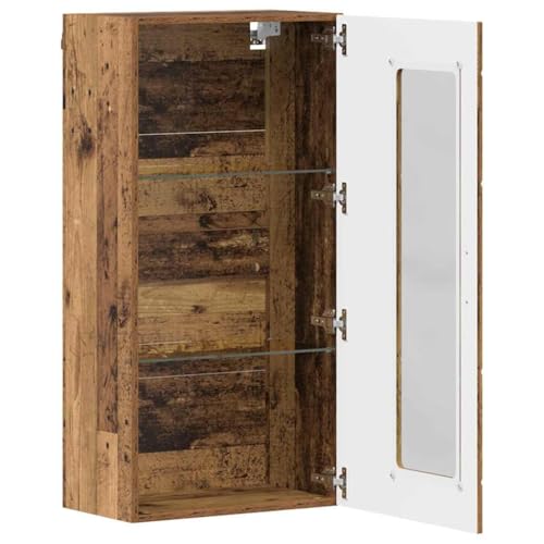 Moderner rechteckiger Holzschrank mit Stauraum, 50 x 29 x 100 cm, aus Holzwerkstoff für Wohnzimmer, Homeoffice oder Schlafzimmer