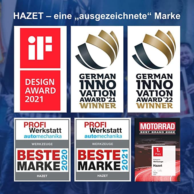 Hazet Doppel-Maulschlüssel 450N-16X17, Außenprofil Sechskant, SW 16 x 17 mm
