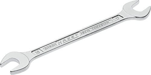 Hazet Doppel-Maulschlüssel 450N-16X17, Außenprofil Sechskant, SW 16 x 17 mm