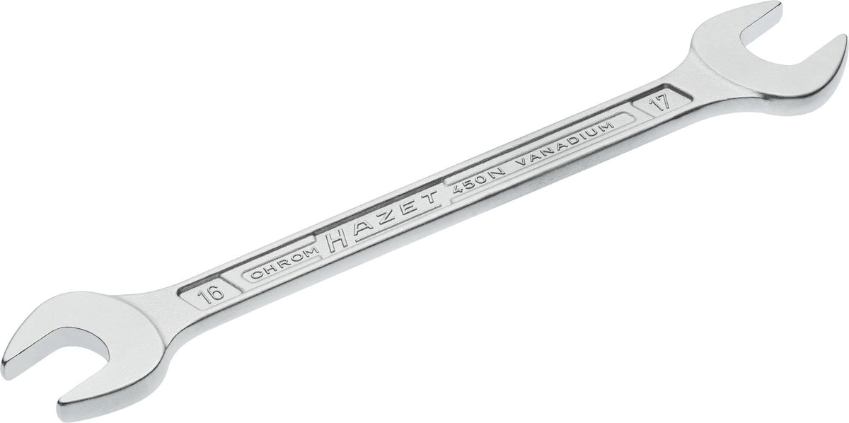 Hazet Doppel-Maulschlüssel 450N-16X17, Außenprofil Sechskant, SW 16 x 17 mm