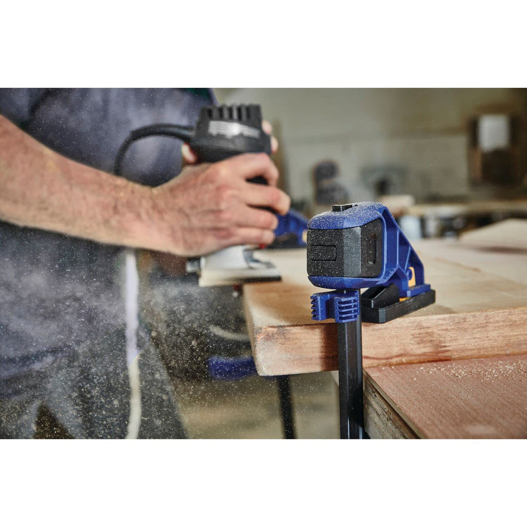 Irwin 10505942 XP Einhand-Zwinge 150 mm, extrem Haltekraft 250 kg, Spreizfunktion