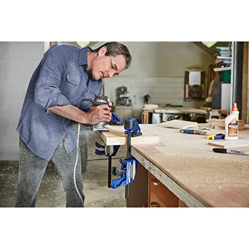 Irwin 10505942 XP Einhand-Zwinge 150 mm, extrem Haltekraft 250 kg, Spreizfunktion