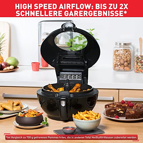 Tefal ActiFry Genius+ Heißluftfritteuse mit Rührarm, Airfryer, kein Schütteln, 1500 W, 1,2 kg für 6 Personen, 9 Auto-Kochmenüs, ‎energiesparend, gesunde Fritteuse ohne Öl, schwarz, FZ7738