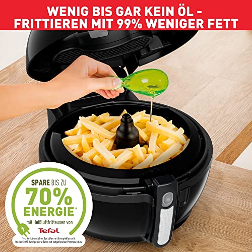 Tefal ActiFry Genius+ Heißluftfritteuse mit Rührarm, Airfryer, kein Schütteln, 1500 W, 1,2 kg für 6 Personen, 9 Auto-Kochmenüs, ‎energiesparend, gesunde Fritteuse ohne Öl, schwarz, FZ7738