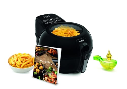 Tefal ActiFry Genius+ Heißluftfritteuse mit Rührarm, Airfryer, kein Schütteln, 1500 W, 1,2 kg für 6 Personen, 9 Auto-Kochmenüs, ‎energiesparend, gesunde Fritteuse ohne Öl, schwarz, FZ7738