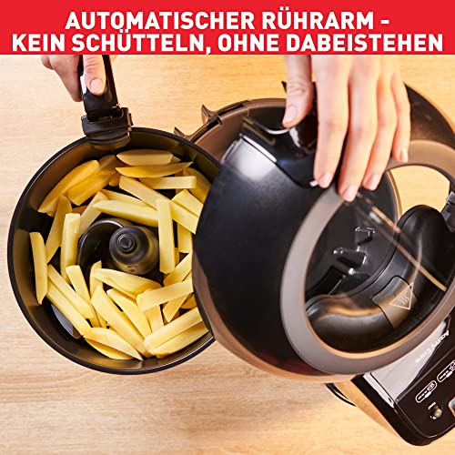 Tefal ActiFry Genius+ Heißluftfritteuse mit Rührarm, Airfryer, kein Schütteln, 1500 W, 1,2 kg für 6 Personen, 9 Auto-Kochmenüs, ‎energiesparend, gesunde Fritteuse ohne Öl, schwarz, FZ7738