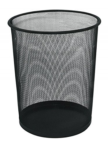 Q-CONNECT Papierkorb Metall schwarz Rund 19lt KF00871