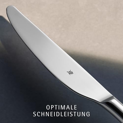 WMF Palermo Besteck Set 12 Personen, Essbesteck 60 teilig, Monobloc-Messer, Cromargan Edelstahl poliert, glänzend, spülmaschinenfest