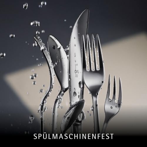 WMF Palermo Besteck Set 12 Personen, Essbesteck 60 teilig, Monobloc-Messer, Cromargan Edelstahl poliert, glänzend, spülmaschinenfest