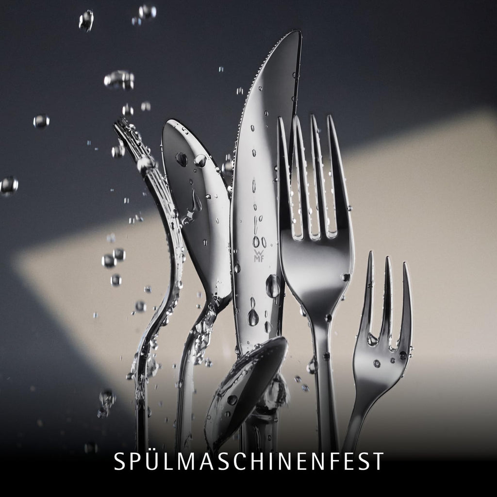 WMF Palermo Besteck Set 12 Personen, Essbesteck 60 teilig, Monobloc-Messer, Cromargan Edelstahl poliert, glänzend, spülmaschinenfest